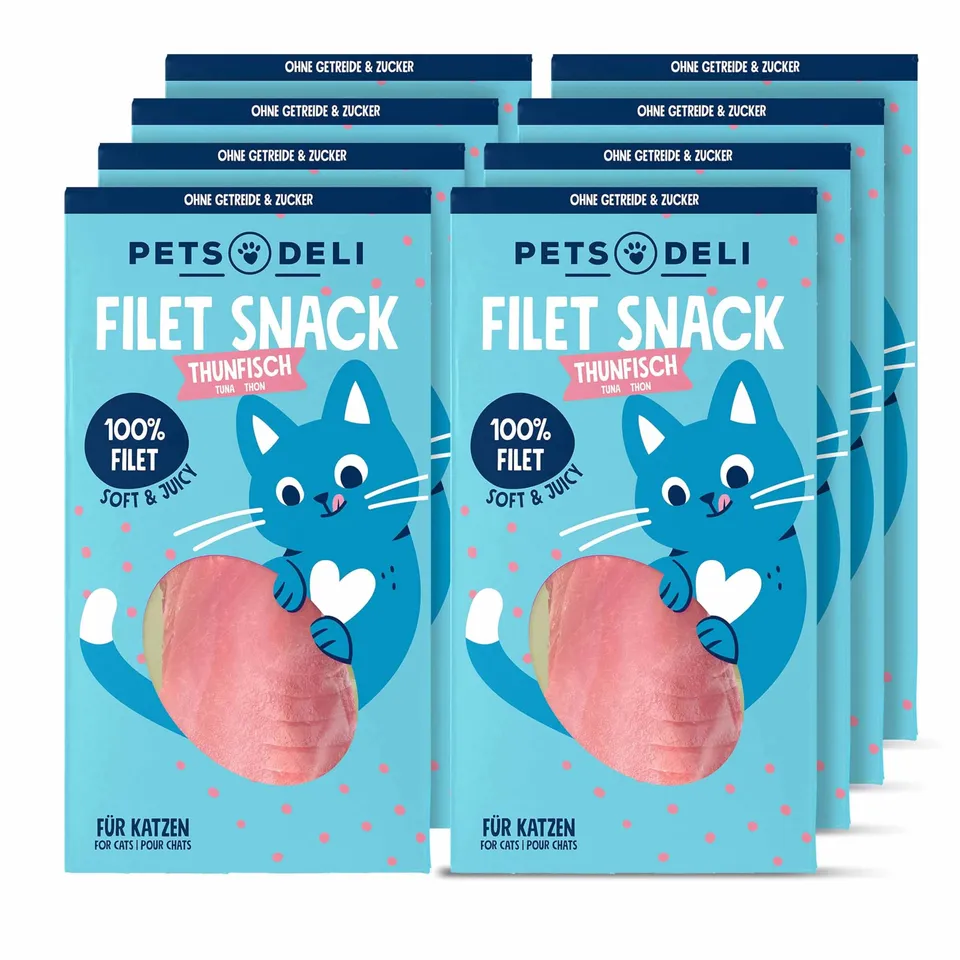 pets-deli-filet-snack-f-r-katzen-thunfisch-mit-gr-ntee-extrakt-12-x-25-g image 1