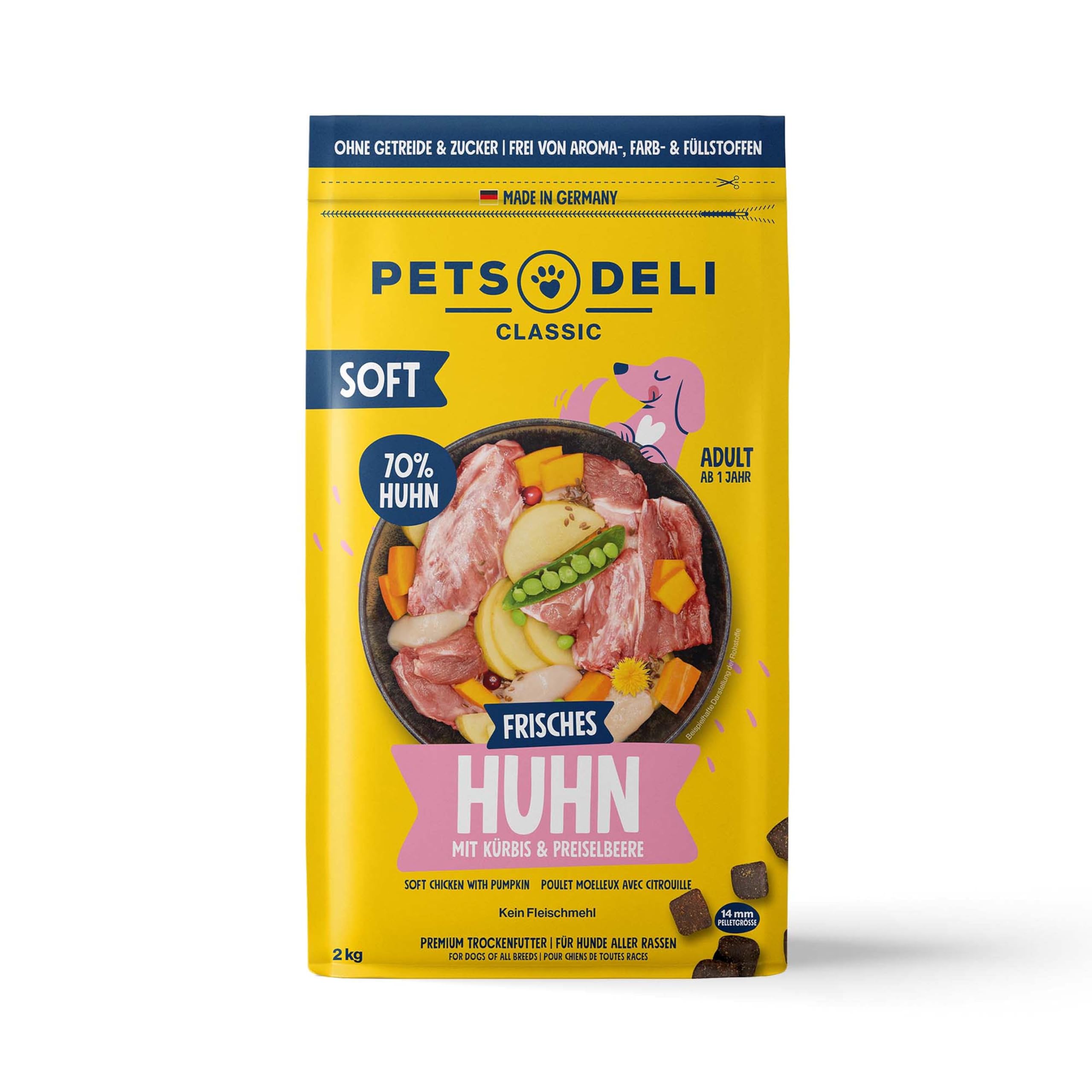 pets-deli-mini-soft-trockenfutter-f-r-hunde-mit-huhn-k-rbis-2kg image 1