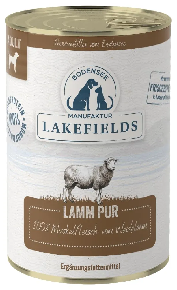 lakefields-premium-nassfutter-lamm-pur-100-f-r-hunde-400g image 1