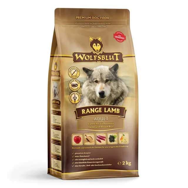 wolfsblut-range-lamb-adult-lamm-trockenfutter-getreidefrei-2-kg image 1