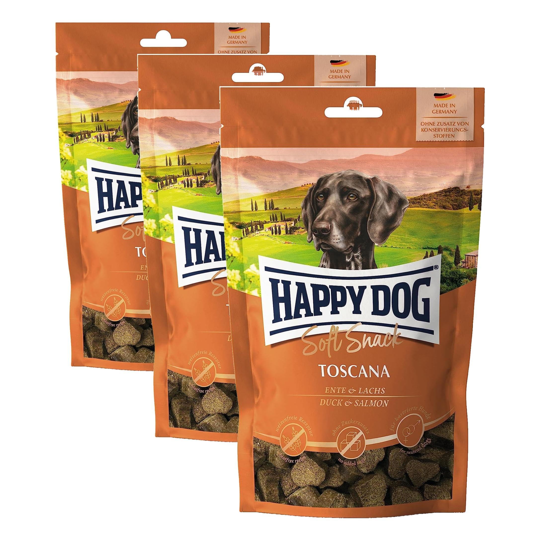 happy-dog-softsnack-toscana-hundesnack-ente-und-lachs-weich-fettarm-100-g image 7
