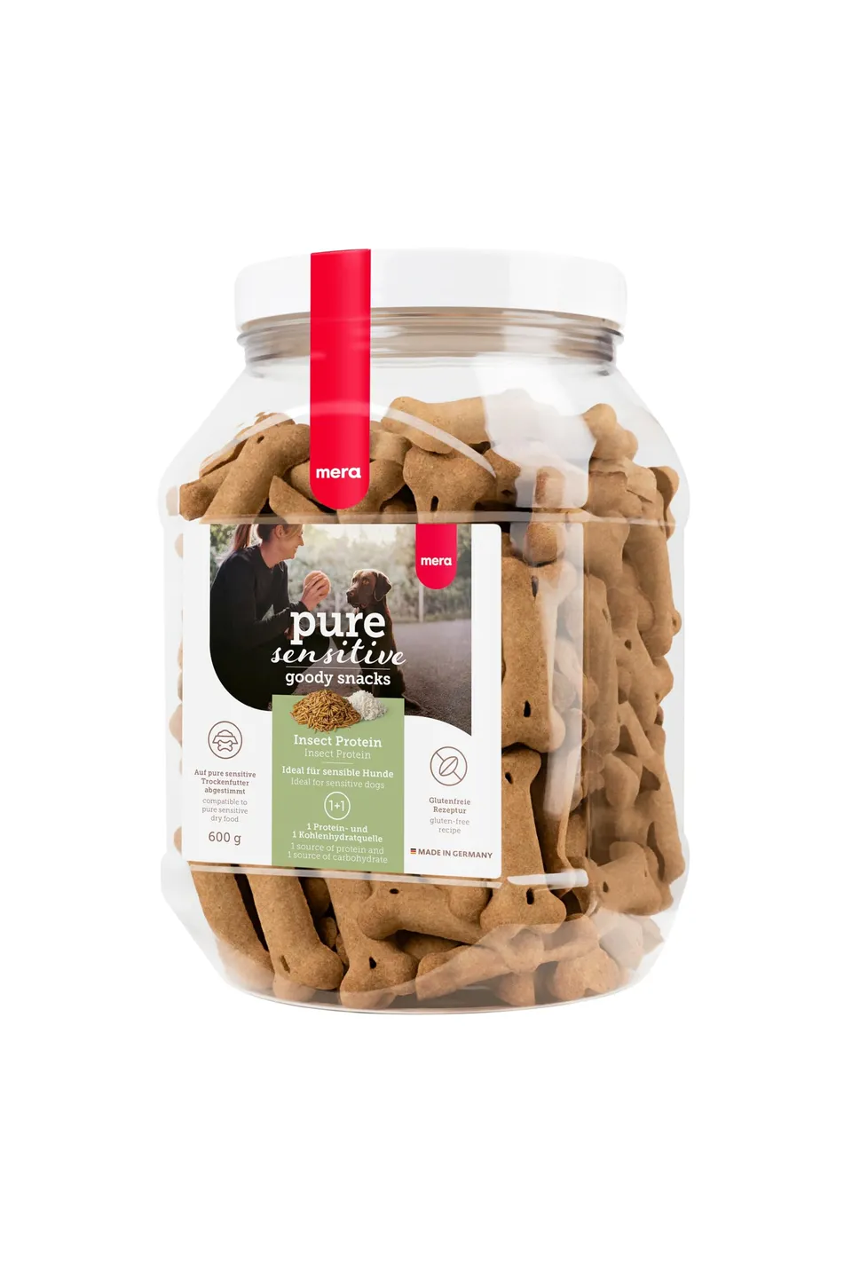 mera-pure-sensitive-goody-snack-insekt-reis-hundeleckerli-600-g image 1