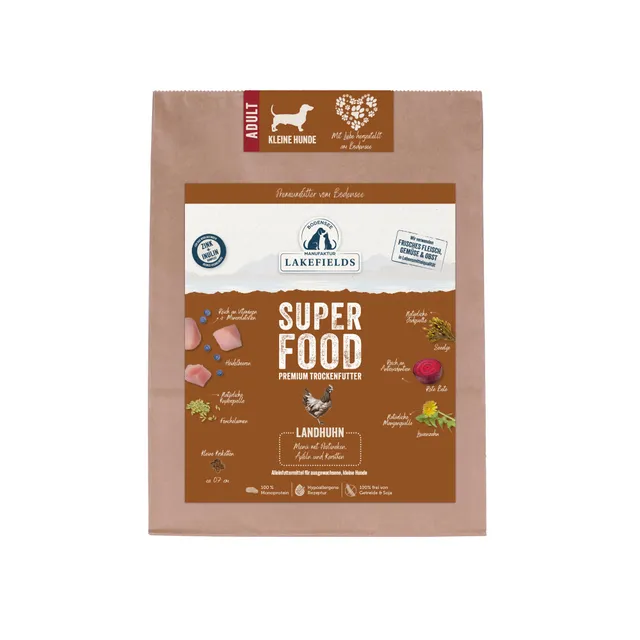 lakefields-superfood-hundefutter-trocken-61-huhn-1kg-getreidefrei-f-r-kleine-hun image 1