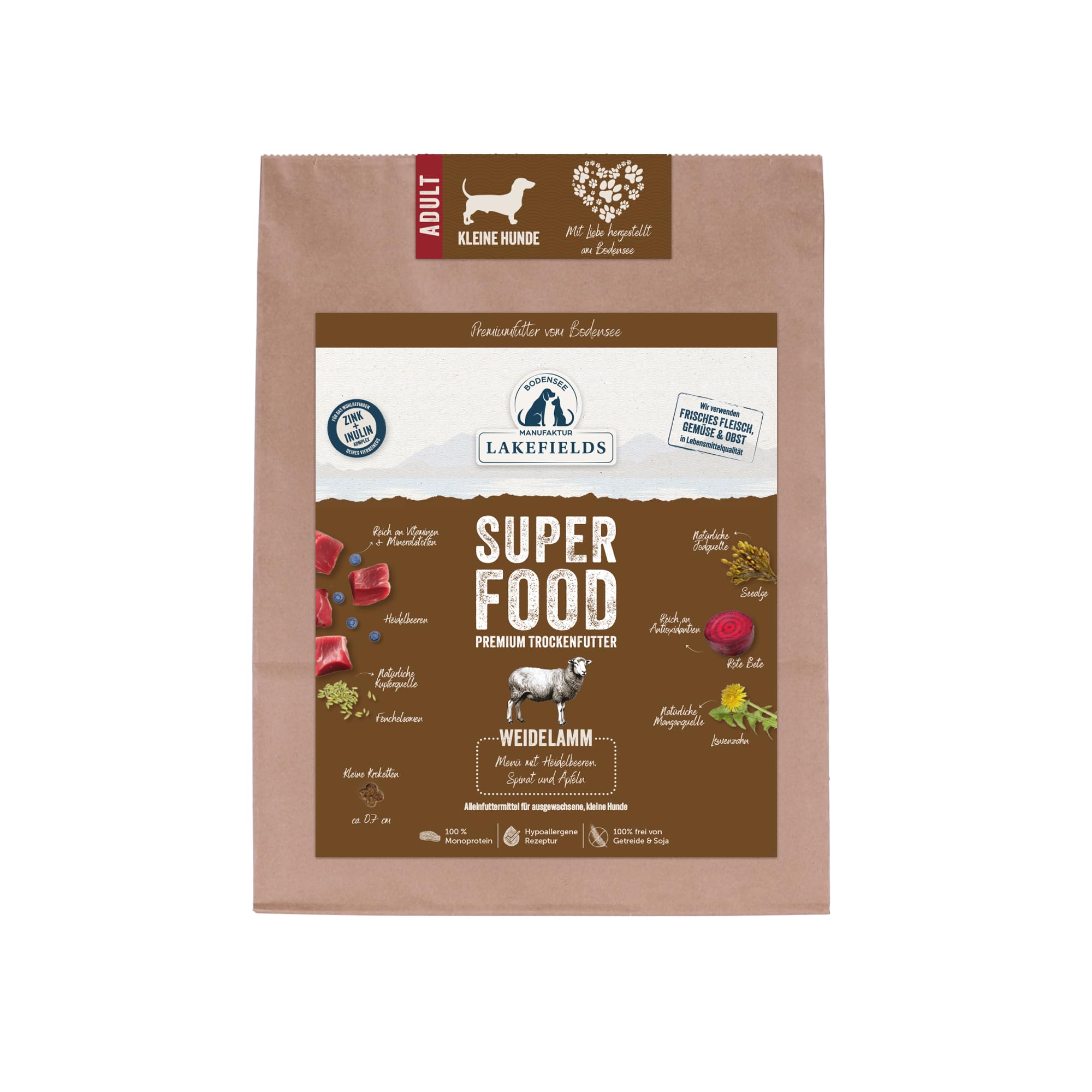 lakefields-superfood-trockenfutter-f-r-kleine-hunde-mit-lamm-1-kg-getreidefrei image 1