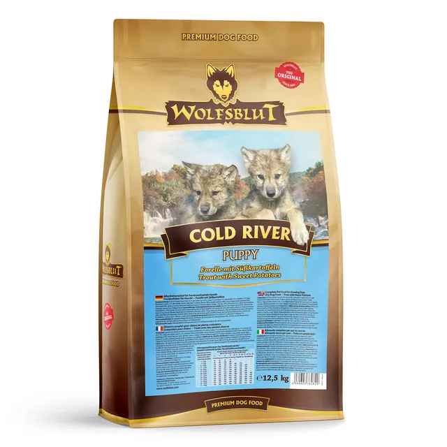 wolfsblut-cold-river-puppy-trockenfutter-getreidefrei-12-5kg-forelle image 1