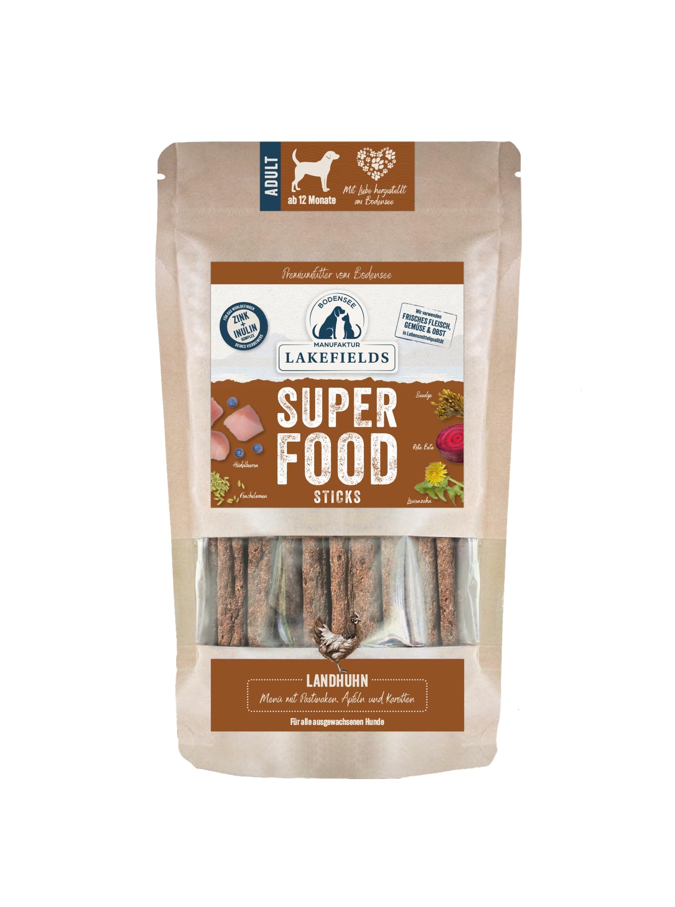 lakefields-superfood-sticks-vom-landhuhn-130g-getreidefrei-mit-superfoods image 1