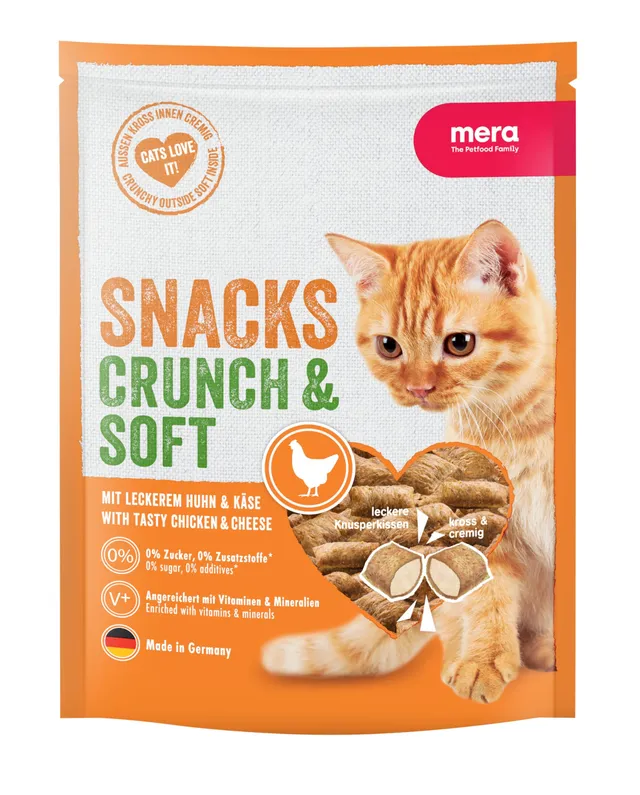 mera-crunch-soft-huhn-k-se-200-g-katzenleckerlis-knusprig-au-en-cream-innendurch image 1