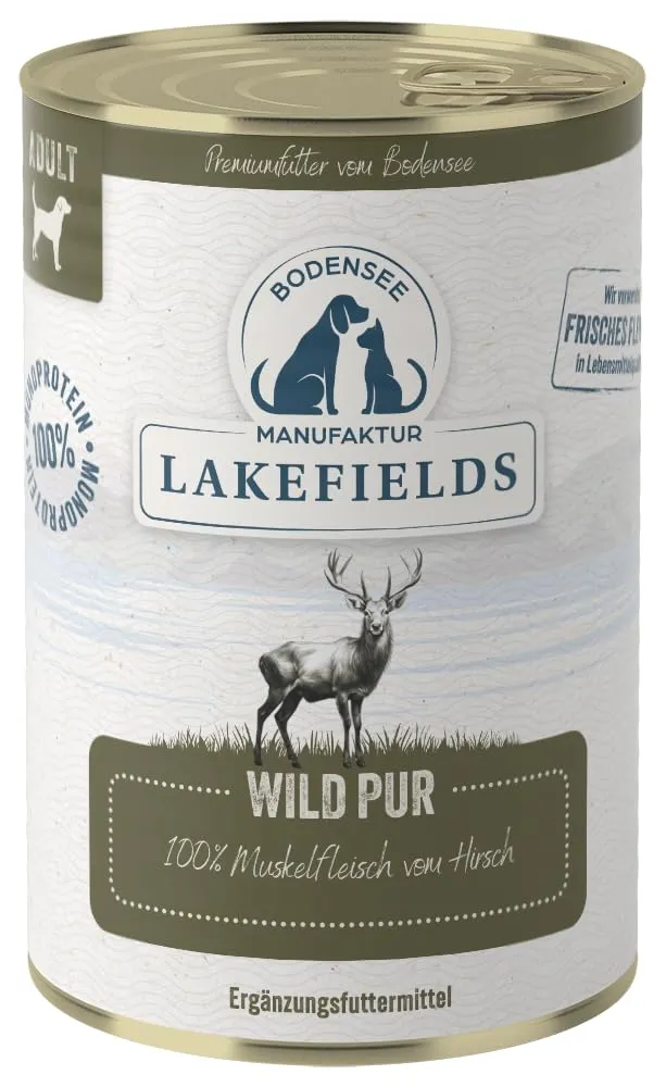 lakefields-wild-pur-100-nassfutter-f-r-hunde-400-g-dose image 1
