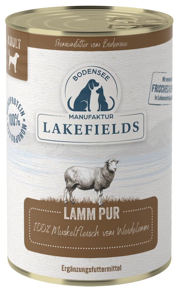 lakefields-premium-nassfutter-lamm-pur-100-f-r-hunde-400g image 1