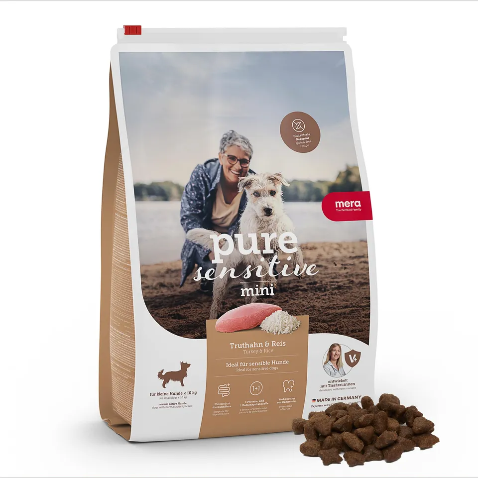 mera-pure-sensitive-mini-truthahn-reis-trockenfutter-4-kg-f-r-kleine-hunde image 1