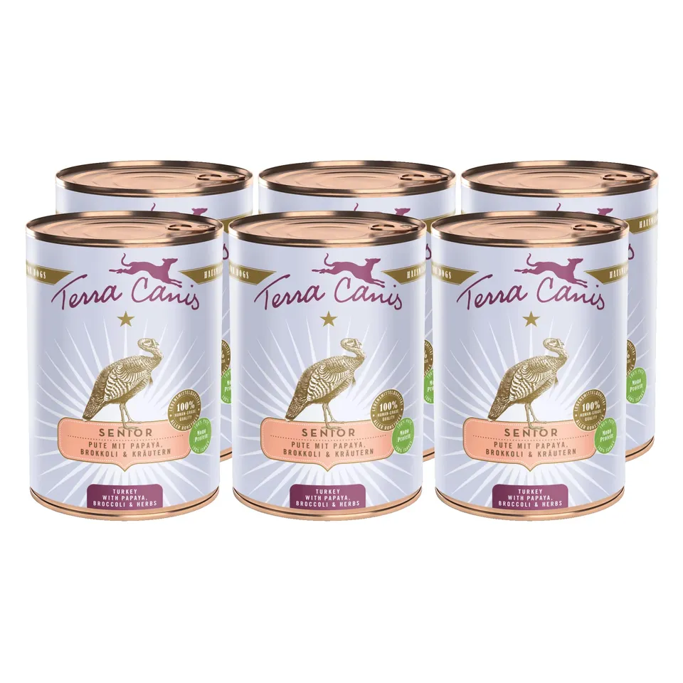 terra-canis-pute-mit-papaya-borretsch-senior-nassfutter-6x400g image 1
