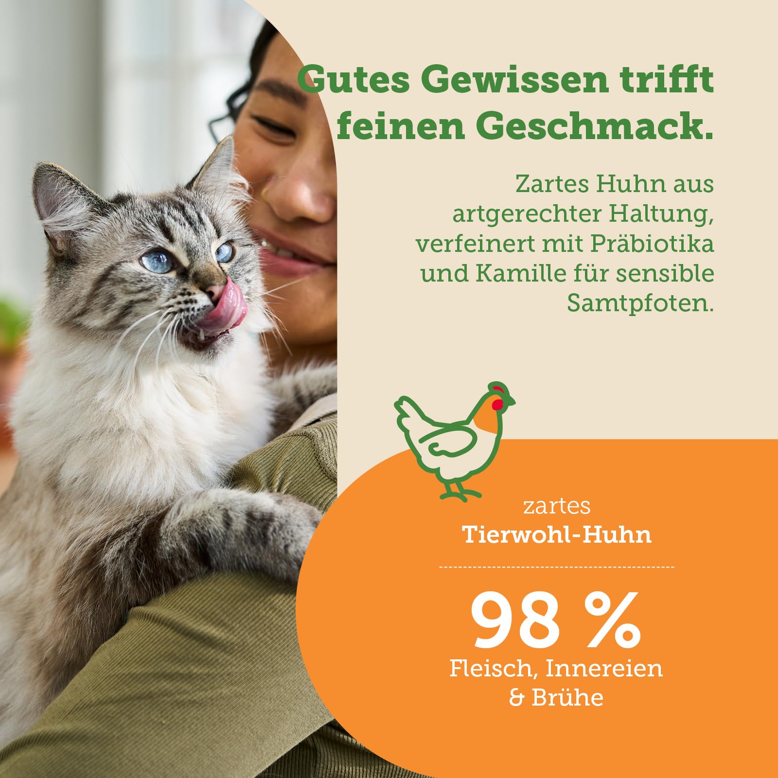 mera-cats-nature-sensitive-huhn-12x85g-getreidefreies-nassfutter-f-r-katzen image 3