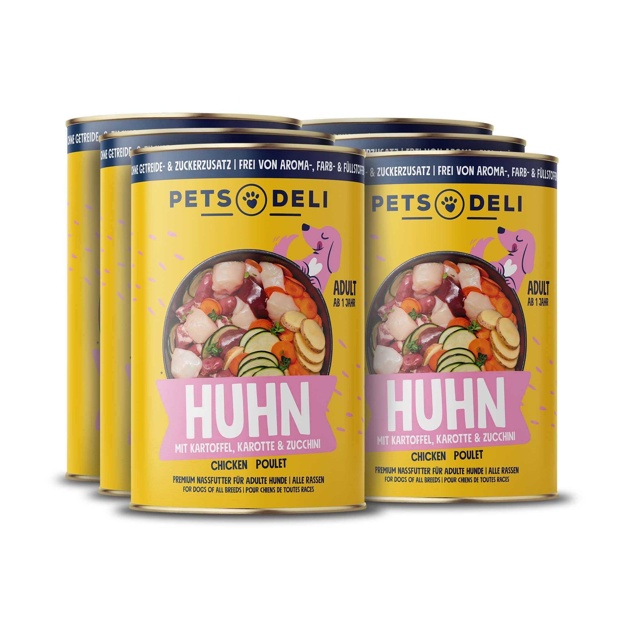 pets-deli-classic-nassfutter-f-r-hunde-mit-huhn-karotte-6x400g image 5