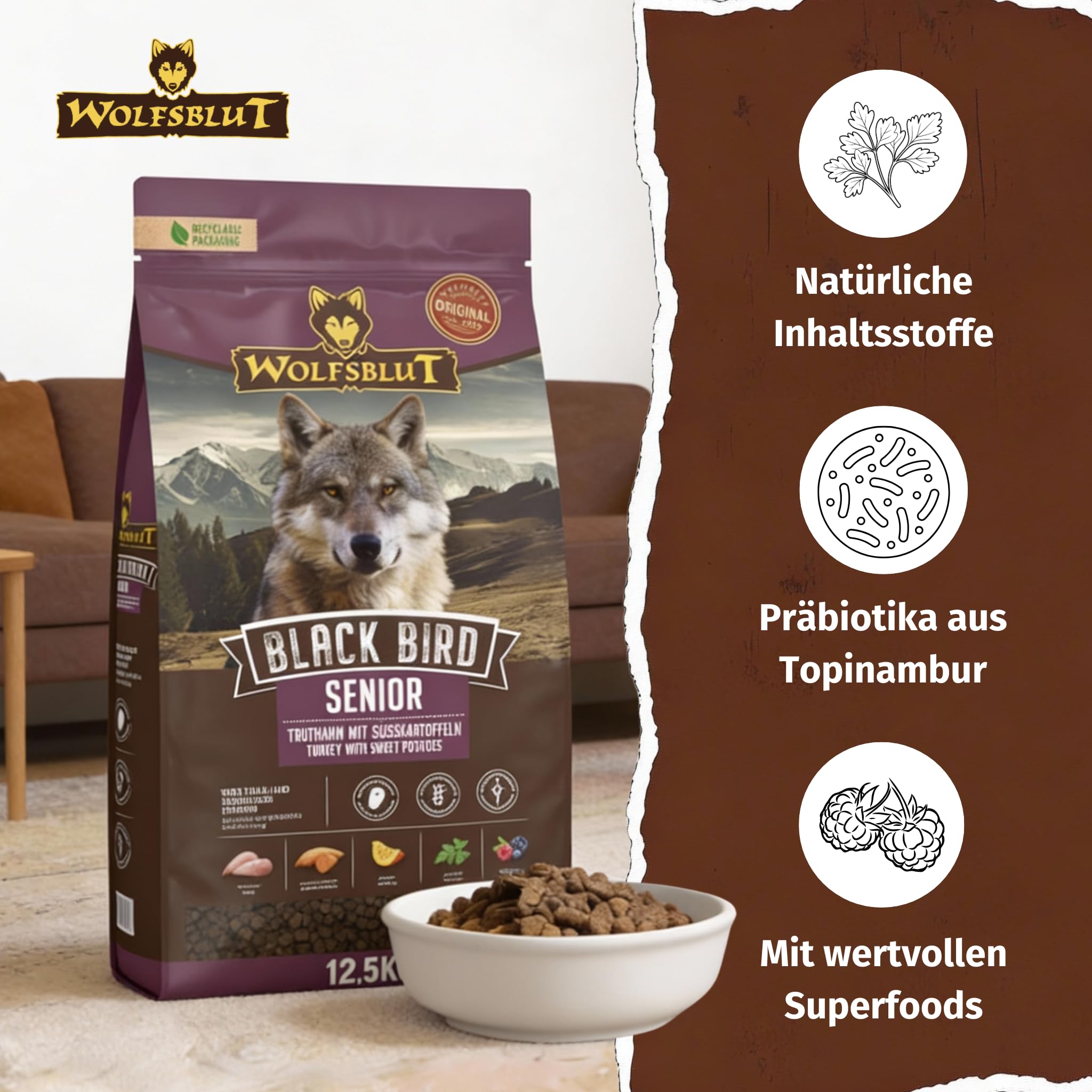 wolfsblut-black-bird-senior-trockenfutter-getreidefrei-12-5-kg-truthahn image 3