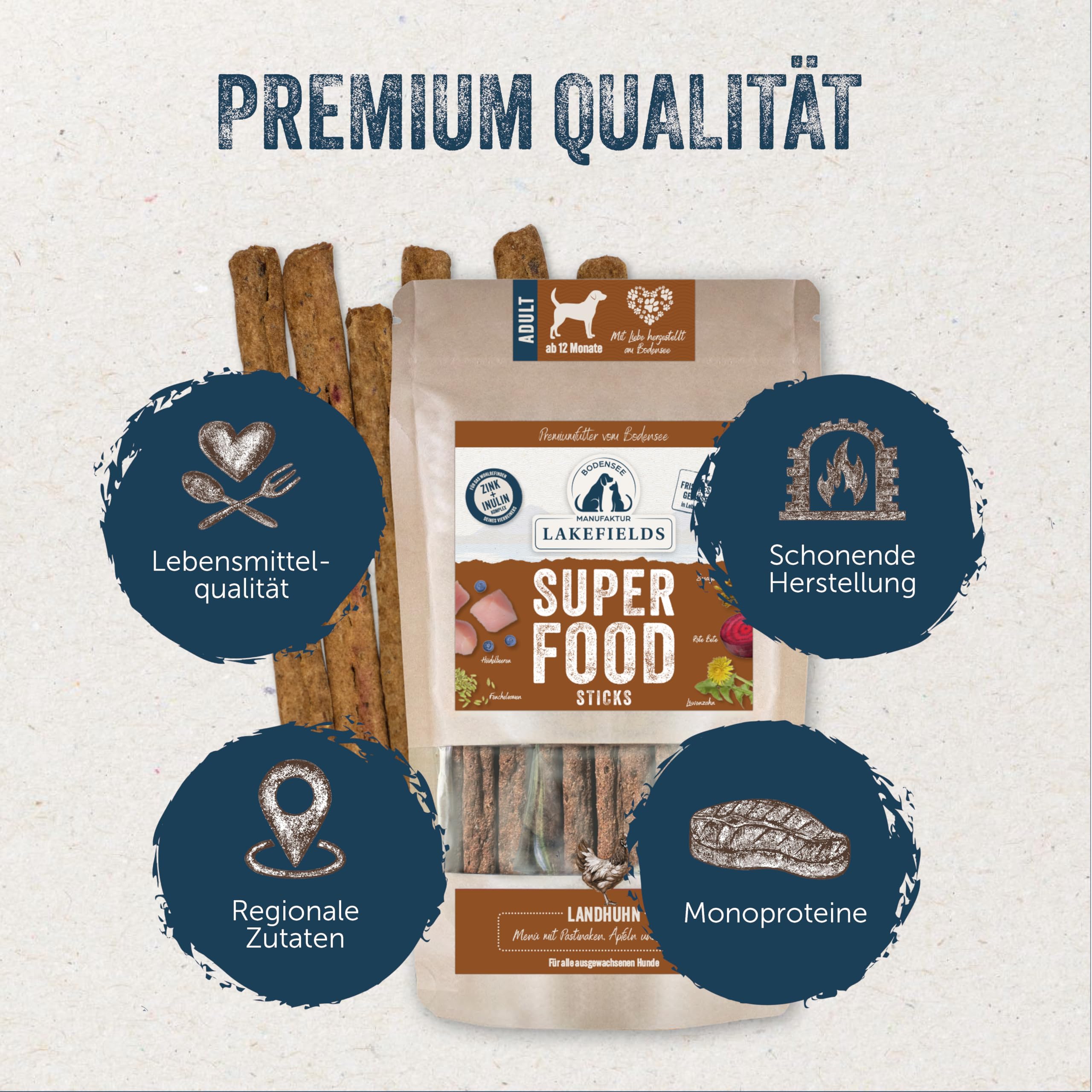 lakefields-superfood-sticks-vom-landhuhn-130g-getreidefrei-mit-superfoods image 2