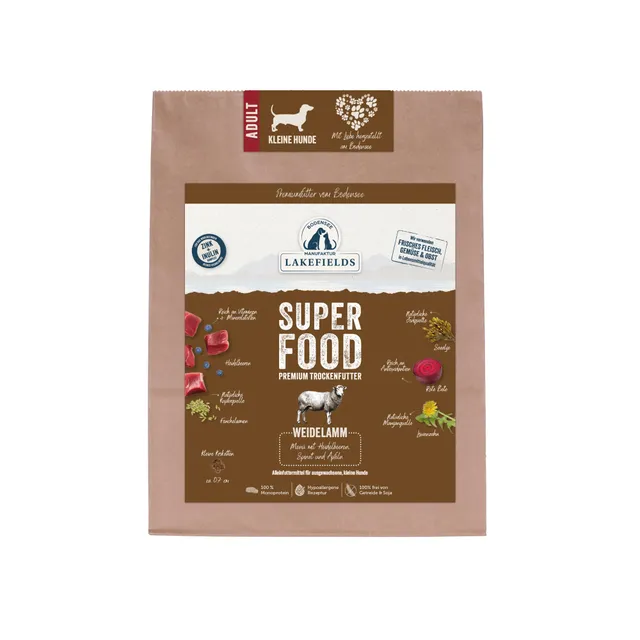 lakefields-superfood-trockenfutter-f-r-kleine-hunde-mit-lamm-1-kg-getreidefrei image 1