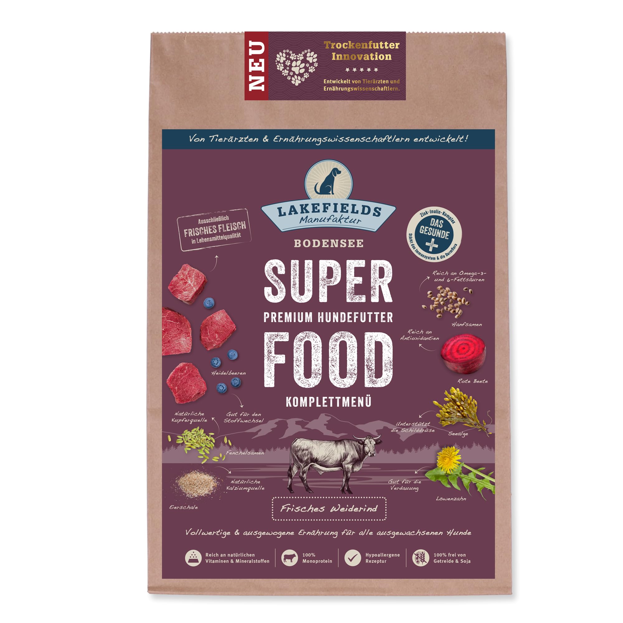 lakefields-premium-superfood-rind-trockenfutter-4-x-2-5kg-10kg image 1