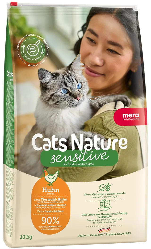 mera-cats-nature-sensitive-huhn-trockenfutter-katze-getreidefrei-10kg image 1