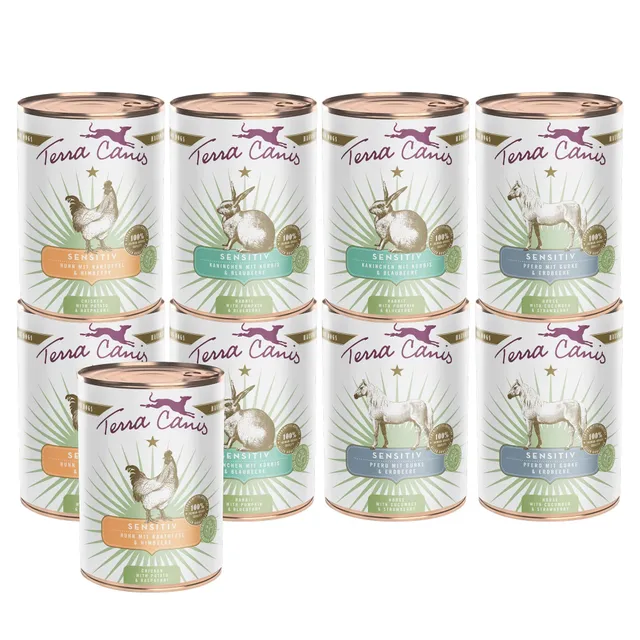 terra-canis-sensitiv-kennenlernpaket-nassfutter-f-r-hunde-9x400g image 1