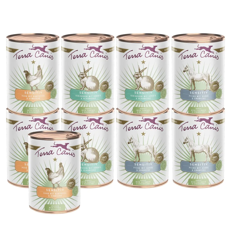 terra-canis-sensitiv-kennenlernpaket-nassfutter-f-r-hunde-9x400g image 1