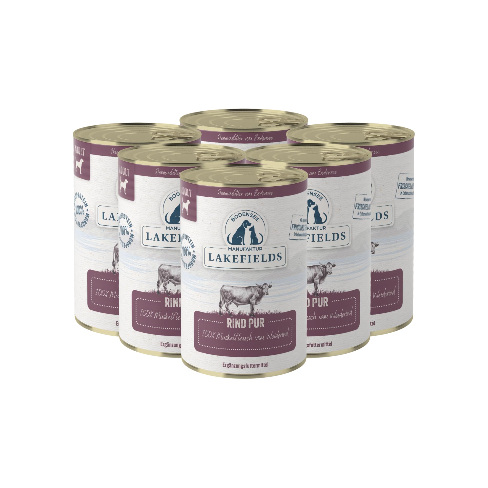 lakefields-pur-nassfutter-f-r-hunde-rind-pur-100-muskelfleisch-getreidefrei-6-x- image 1