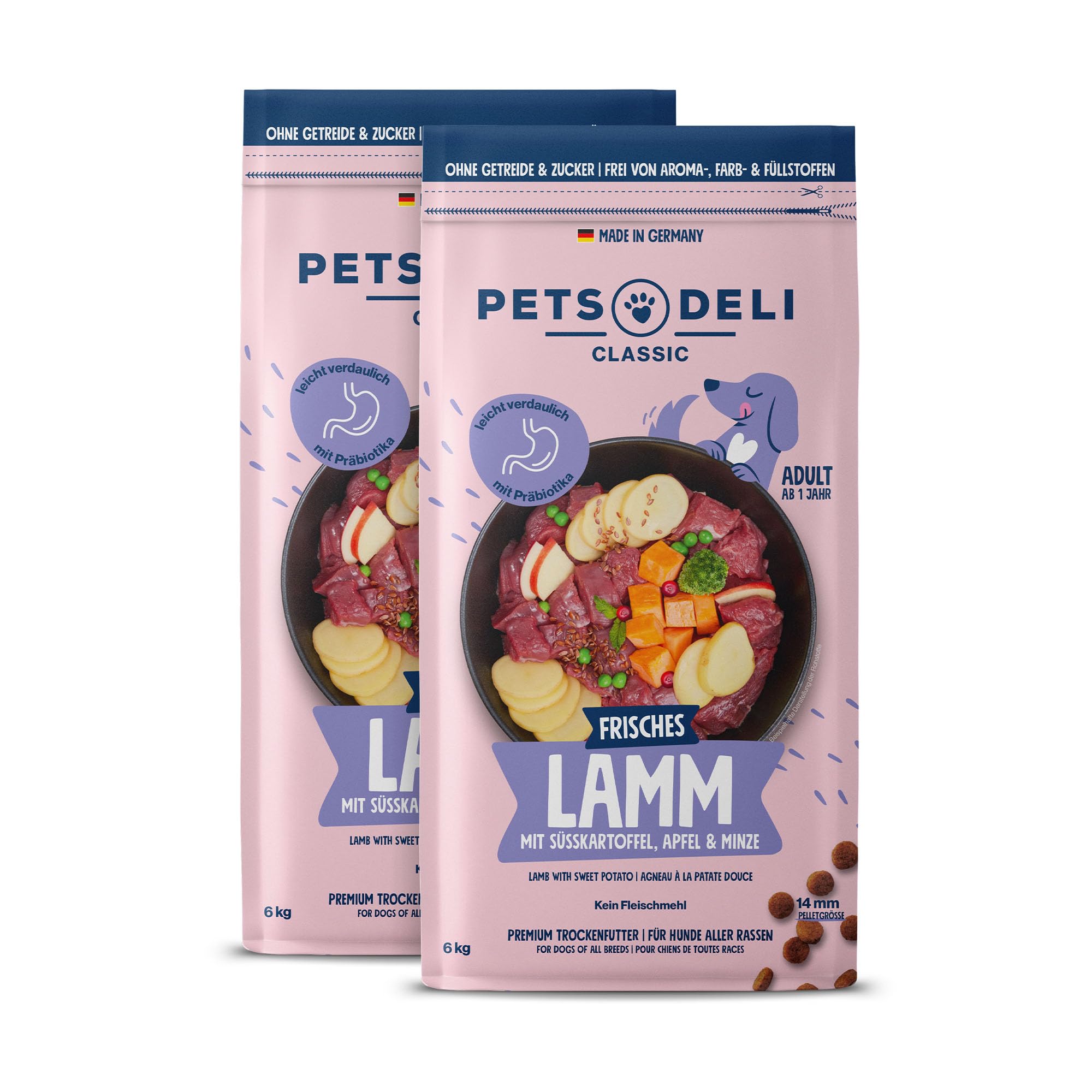 pets-deli-classic-trockenfutter-lamm-mit-s-kartoffel-minze-2x6kg image 1