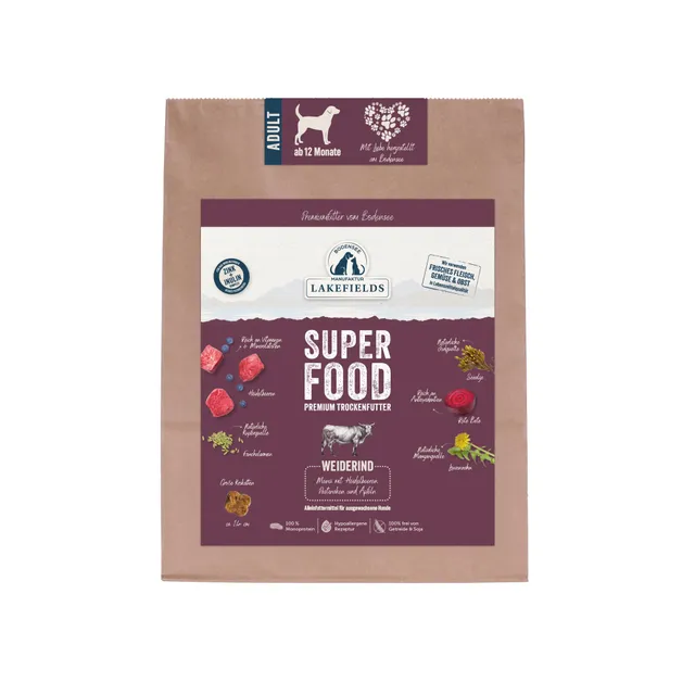 lakefields-superfood-trockenfutter-f-r-hunde-rind-61-getreidefrei-1-kg image 1