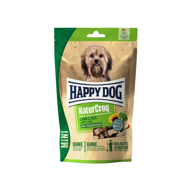 happy-dog-naturcroq-mini-snack-lamm-reis-100g-trainingssnack image 1