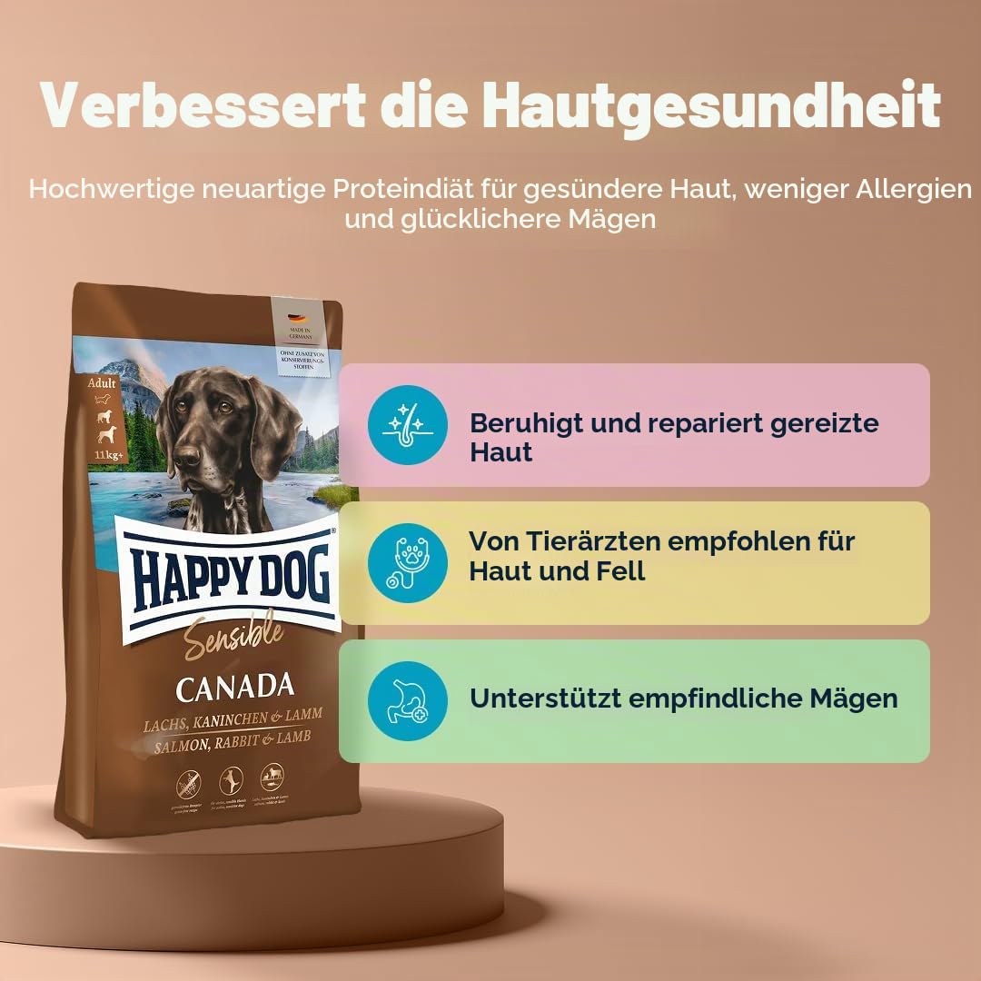 happy-dog-sensible-canada-lachs-kaninchen-lamm-trockenfutter-1-kg image 5