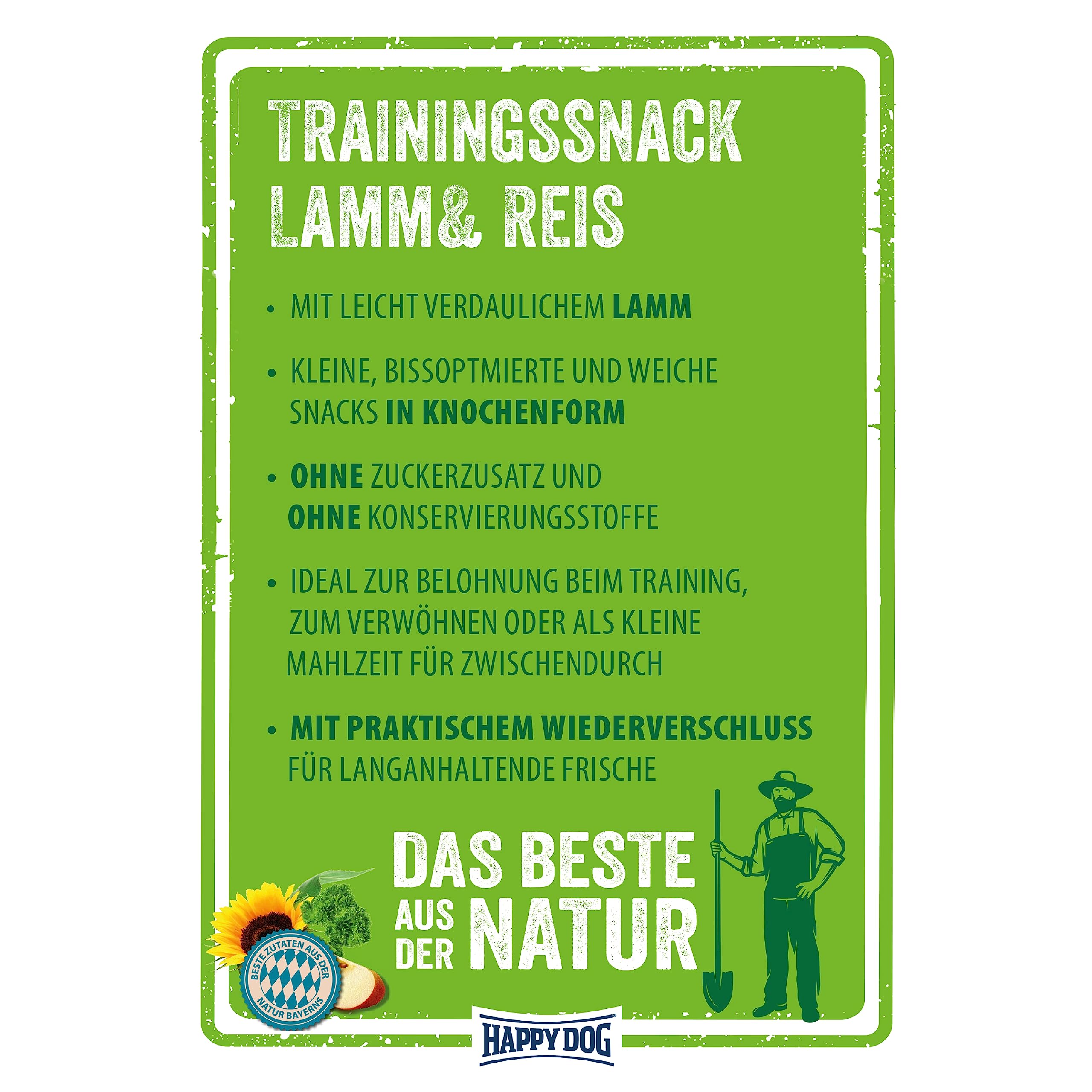happy-dog-naturcroq-mini-snack-lamm-reis-100g-trainingssnack image 2
