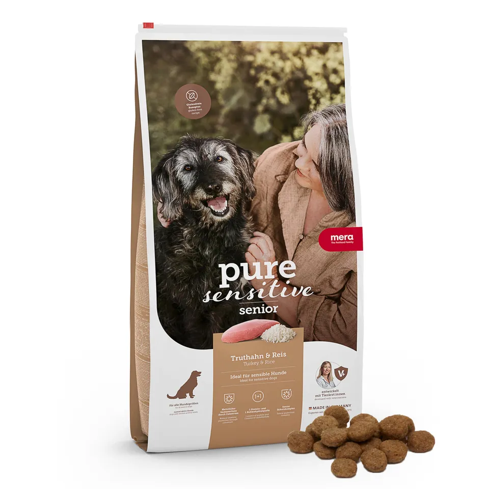 mera-pure-sensitive-senior-truthahn-reis-hundetrockenfutter-12-5-kg image 1