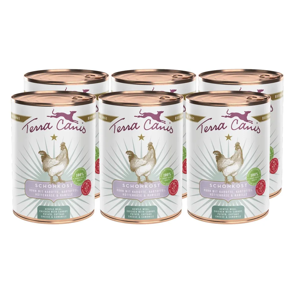 terra-canis-magen-darm-schonkost-nassfutter-huhn-f-r-hunde-6x400g image 1