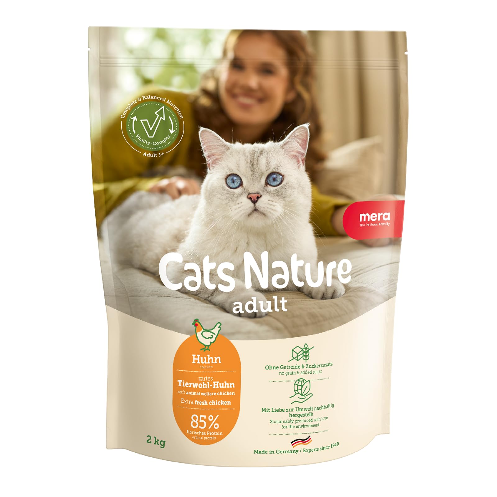 mera-cats-nature-huhn-trockenfutter-f-r-katzen-2-kg image 1
