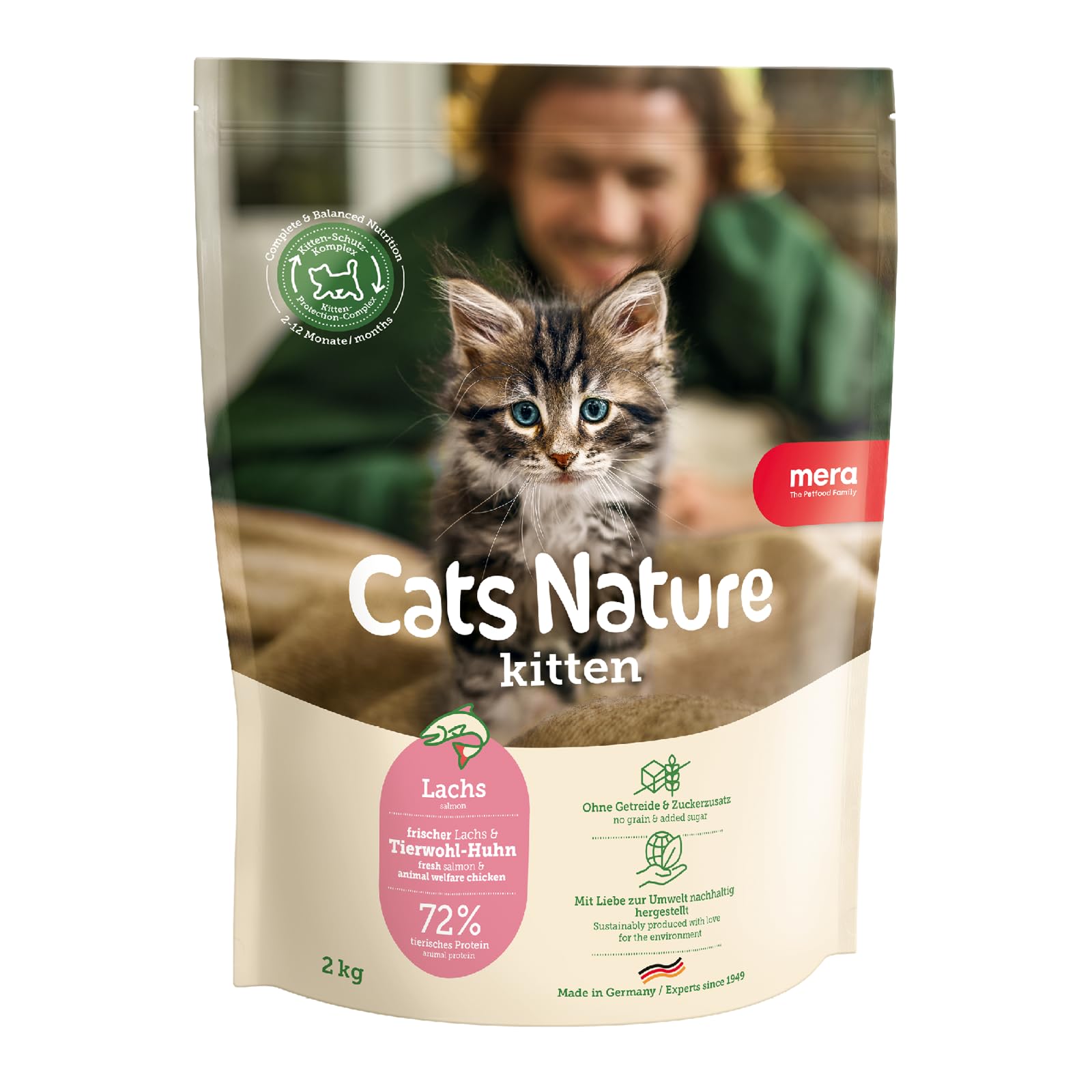 mera-cats-nature-kitten-lachs-400g-getreidefreies-kitten-trockenfutter image 1
