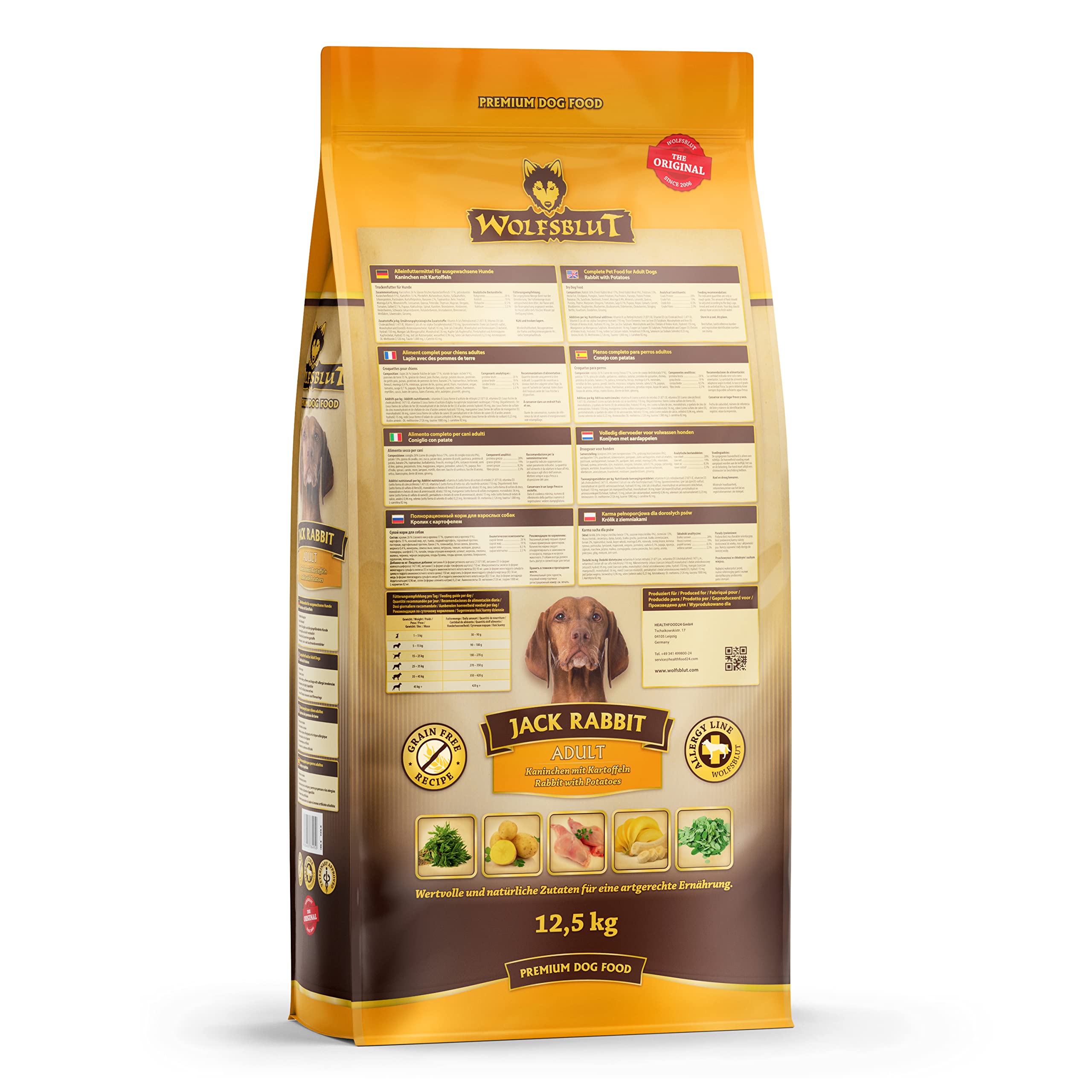 wolfsblut-jack-rabbit-adult-trockenfutter-kaninchen-getreidefrei-12-5kg image 2