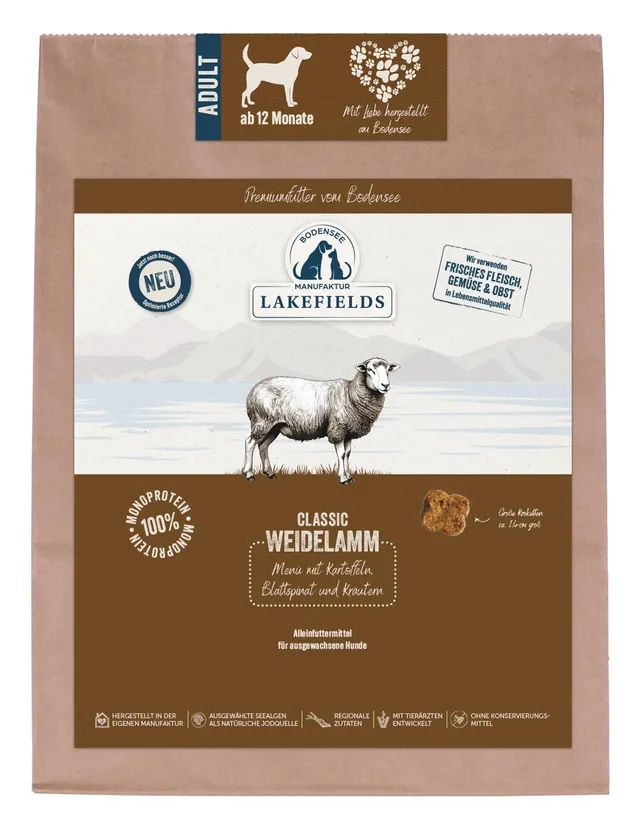 lakefields-classic-trockenfutter-hund-lamm-60-4-x-1kg-getreidefrei image 1