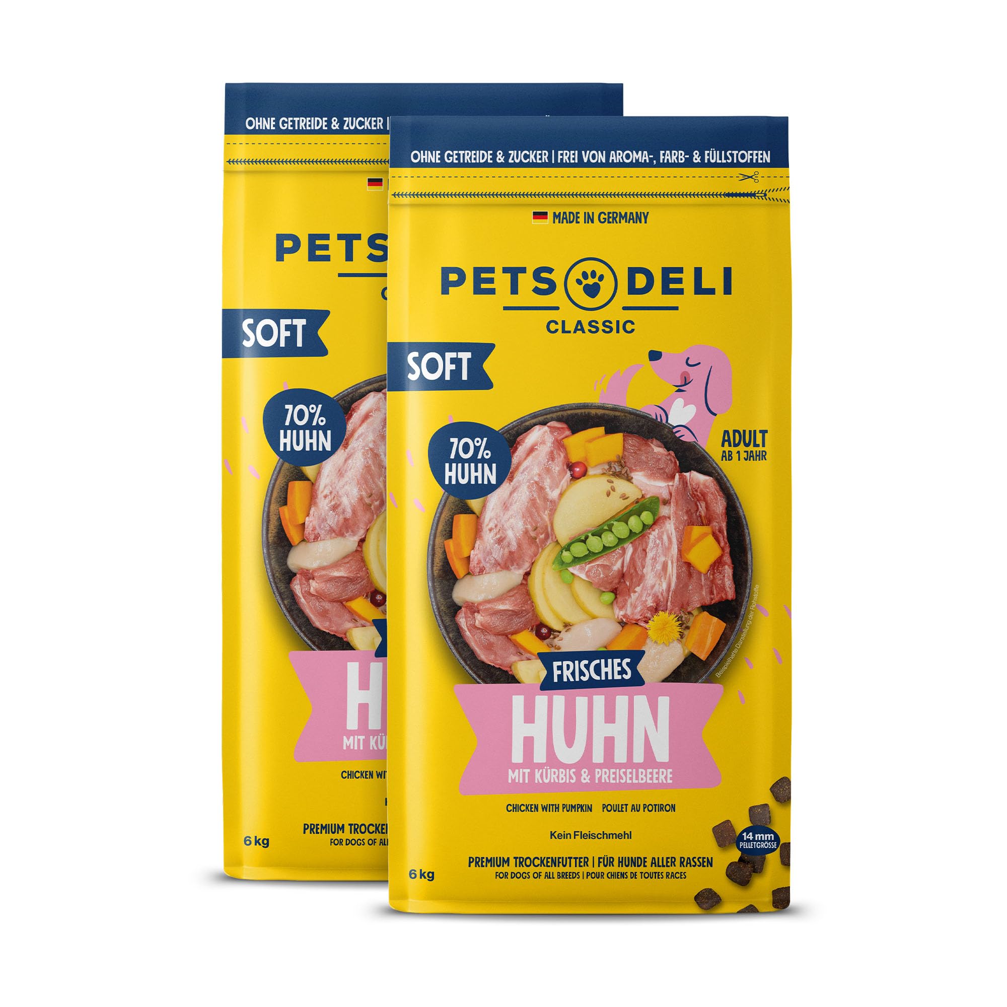 pets-deli-classic-soft-trockenfutter-huhn-k-rbis-f-r-hunde-2x2kg image 5