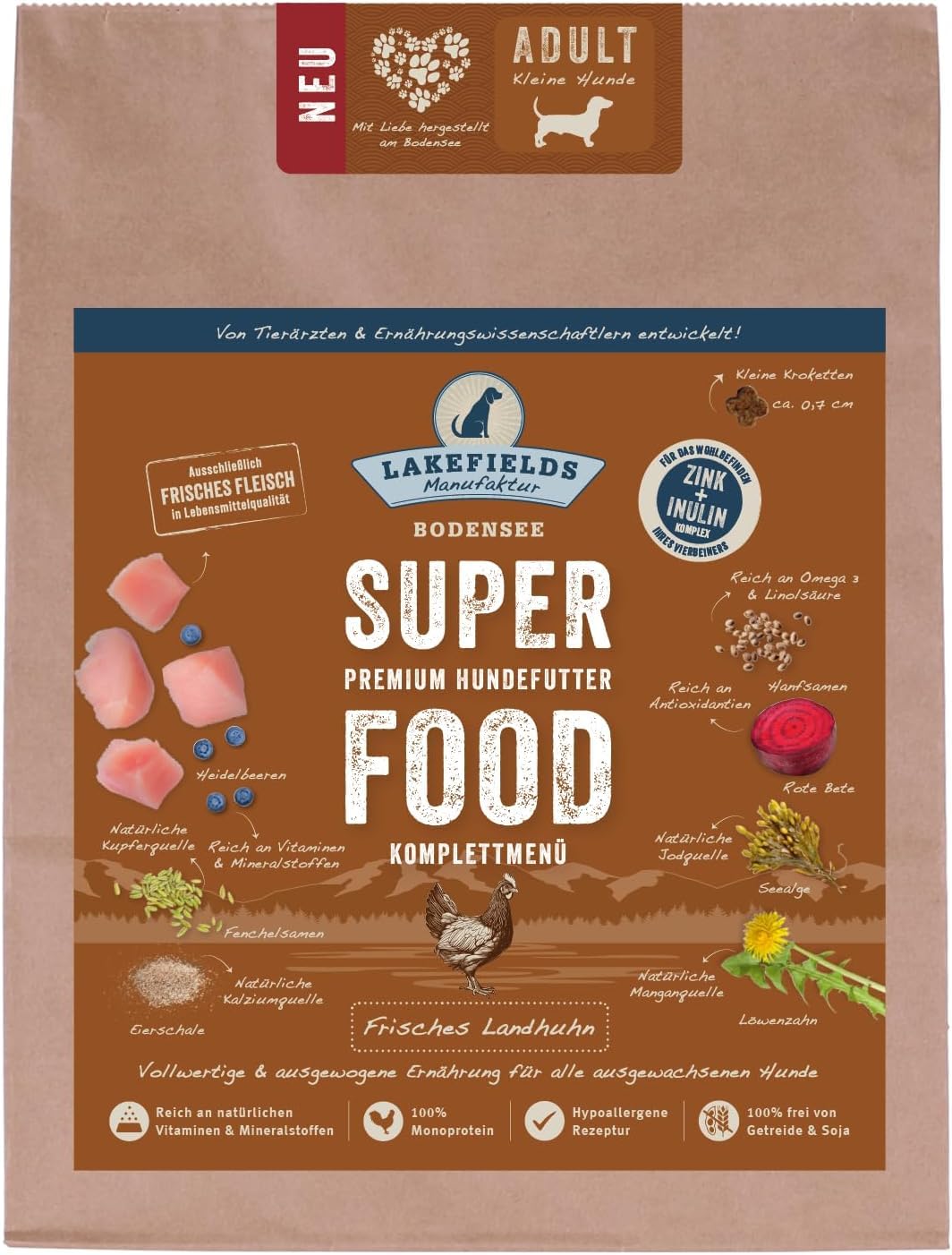 lakefields-superfood-hundefutter-trocken-61-huhn-1kg-getreidefrei-f-r-kleine-hun image 6
