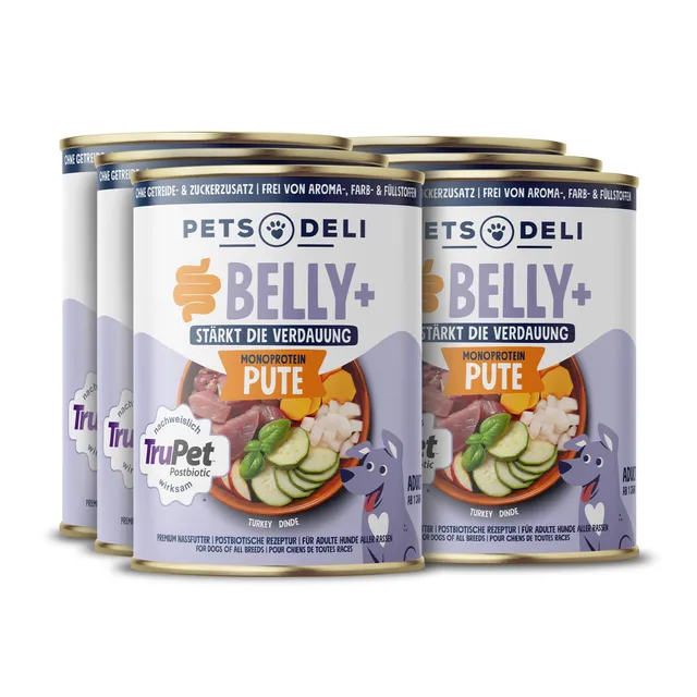pets-deli-belly-balance-nassfutter-pute-getreidefrei-f-r-sensible-verdauung-6x40 image 1