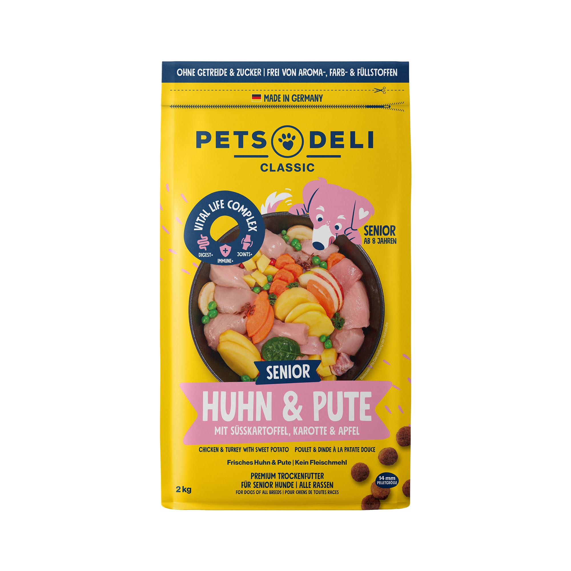 pets-deli-senior-huhn-pute-mit-s-kartoffel-trockenfutter-2kg image 1