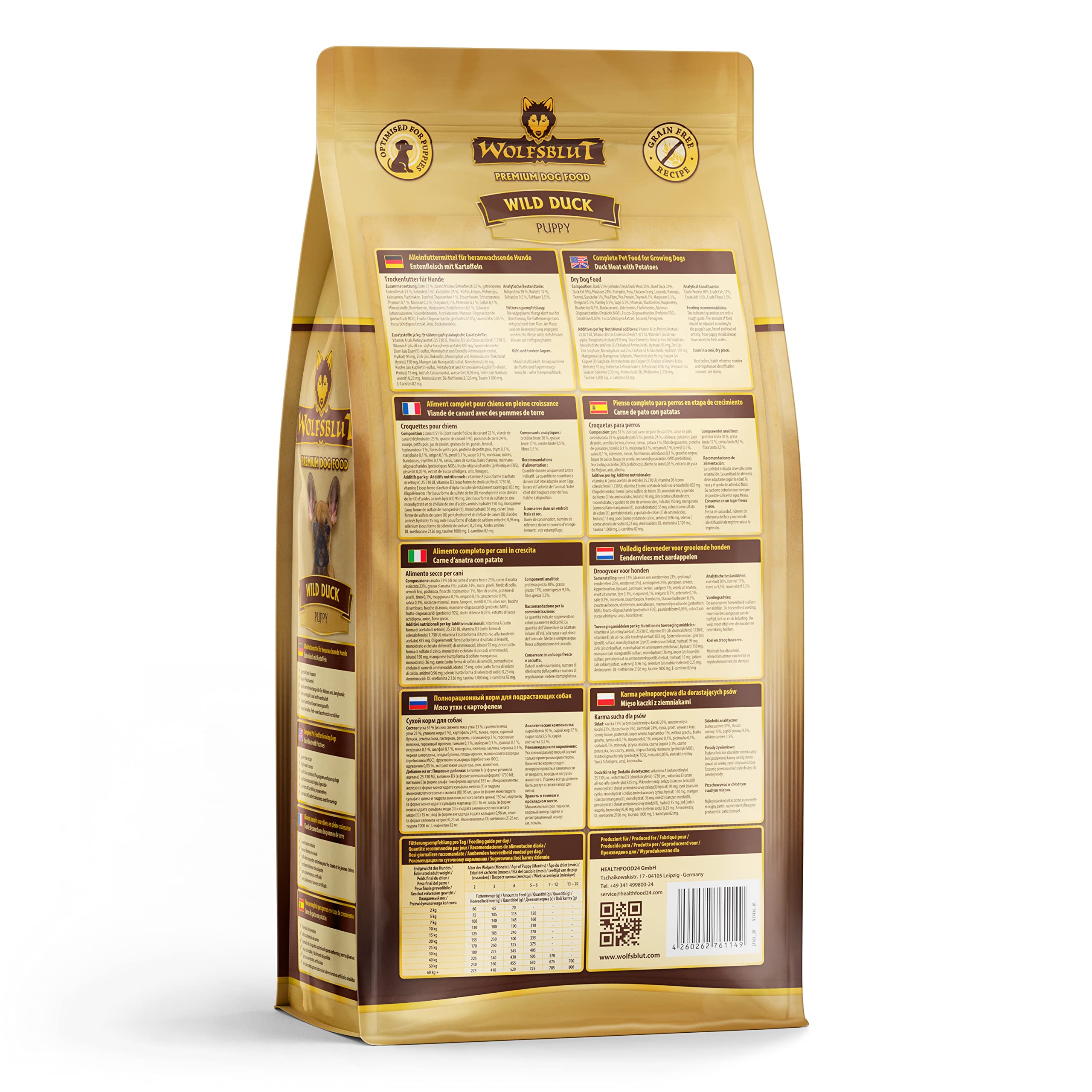 wolfsblut-wild-duck-puppy-trockenfutter-mit-ente-und-kartoffel-2-kg image 2