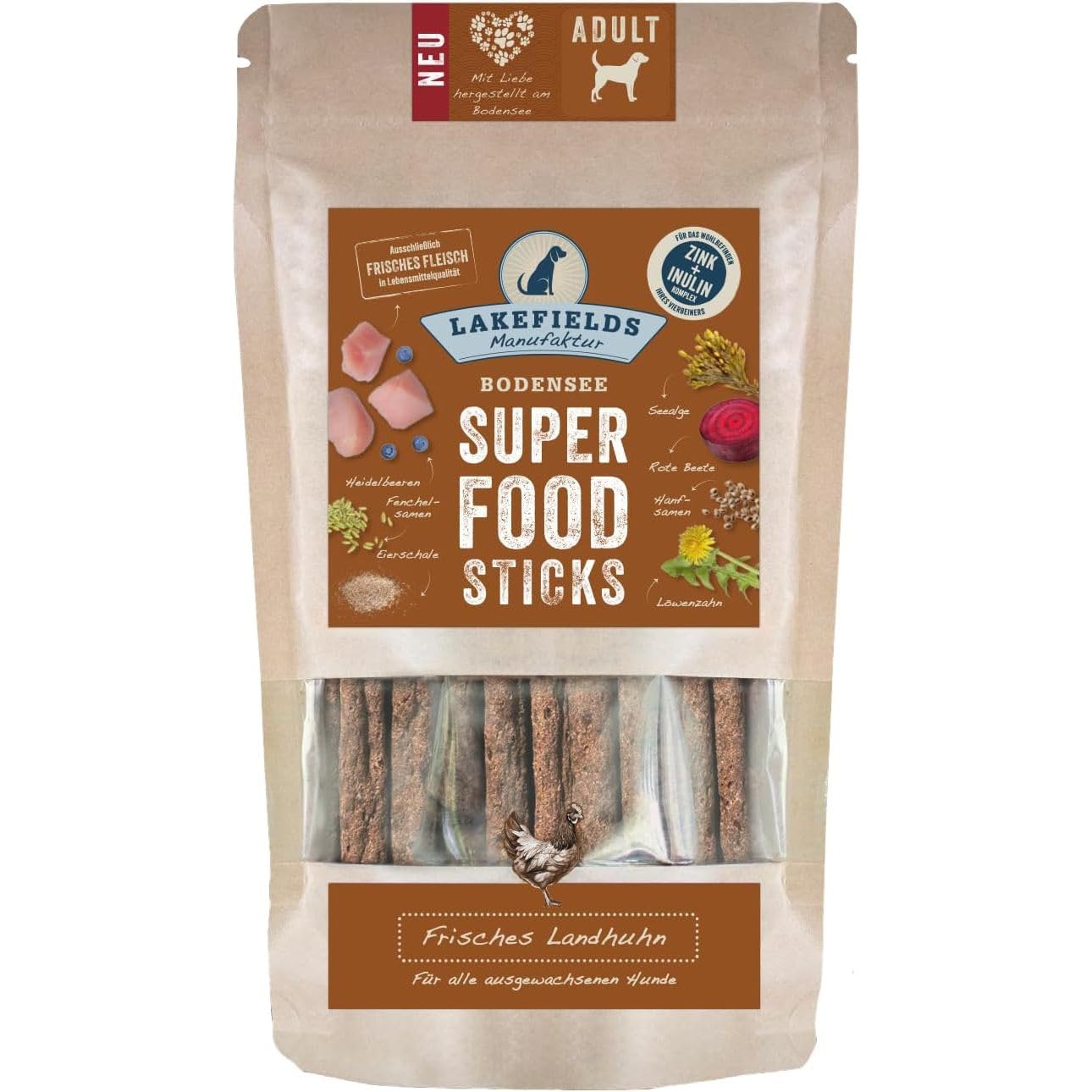 lakefields-superfood-sticks-vom-landhuhn-130g-getreidefrei-mit-superfoods image 8