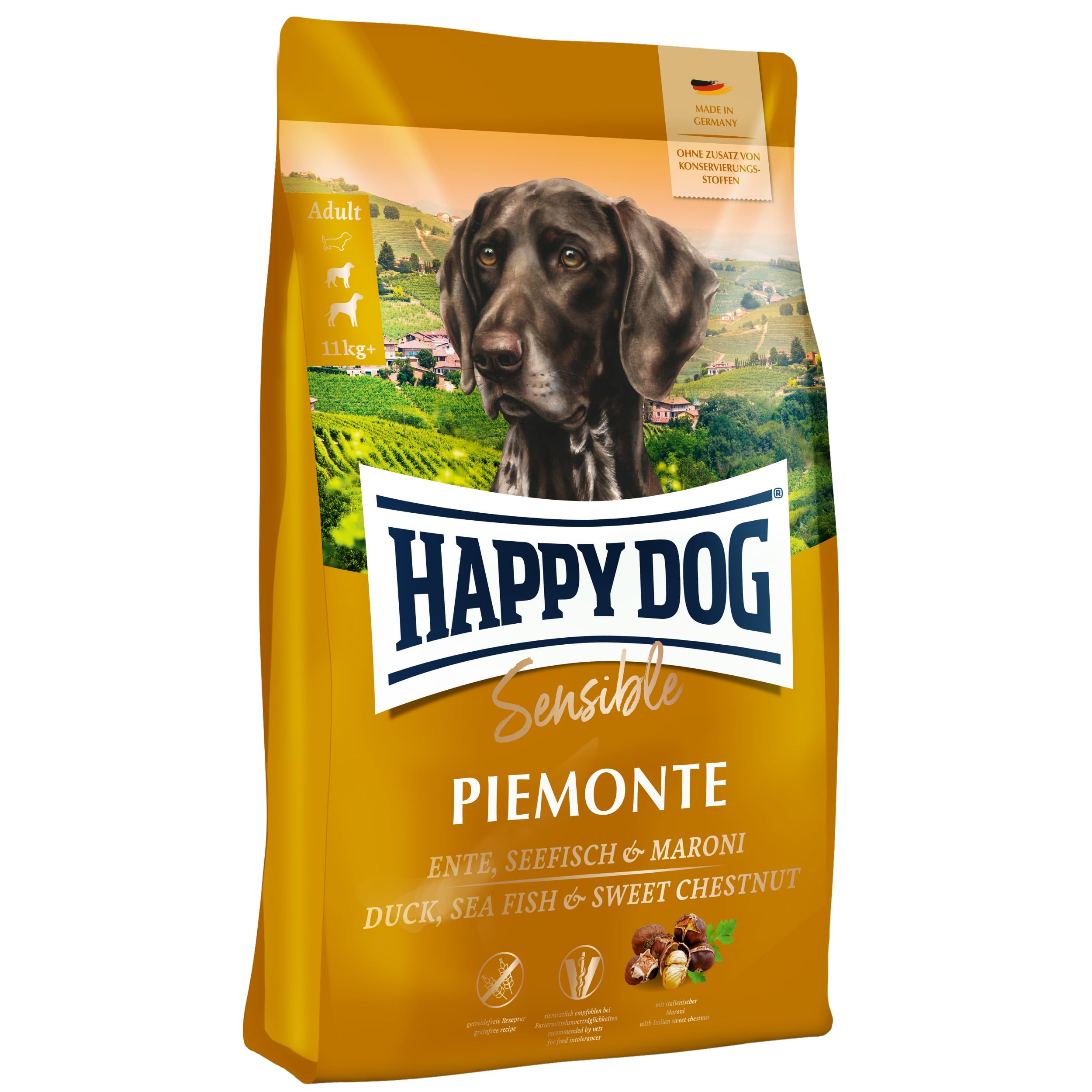 happy-dog-sensible-piemonte-ente-seefisch-maroni-getreidefrei-1-kg image 1