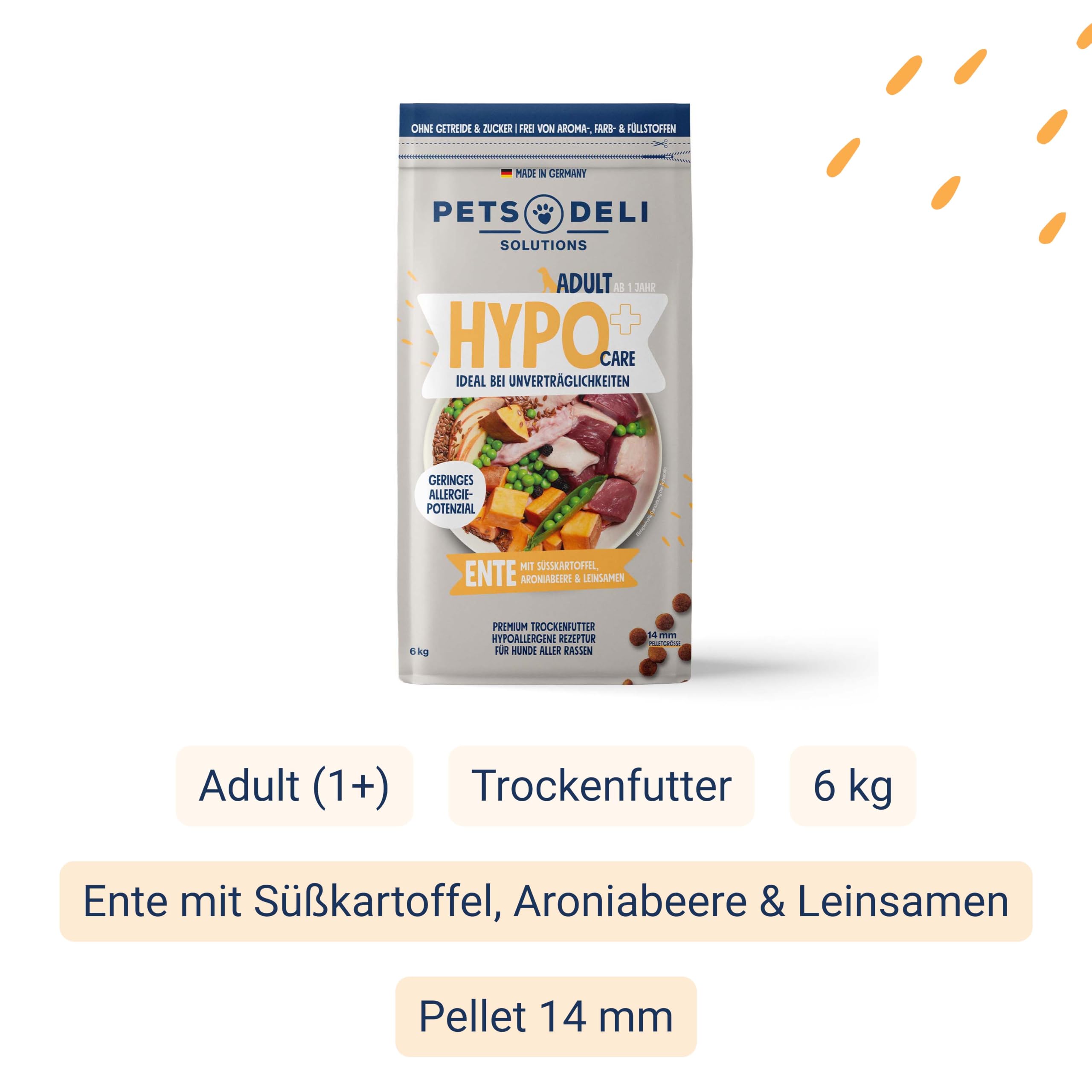 pets-deli-sensitiv-trockenfutter-f-r-hunde-ente-und-s-kartoffel-mono-protein-6kg image 2