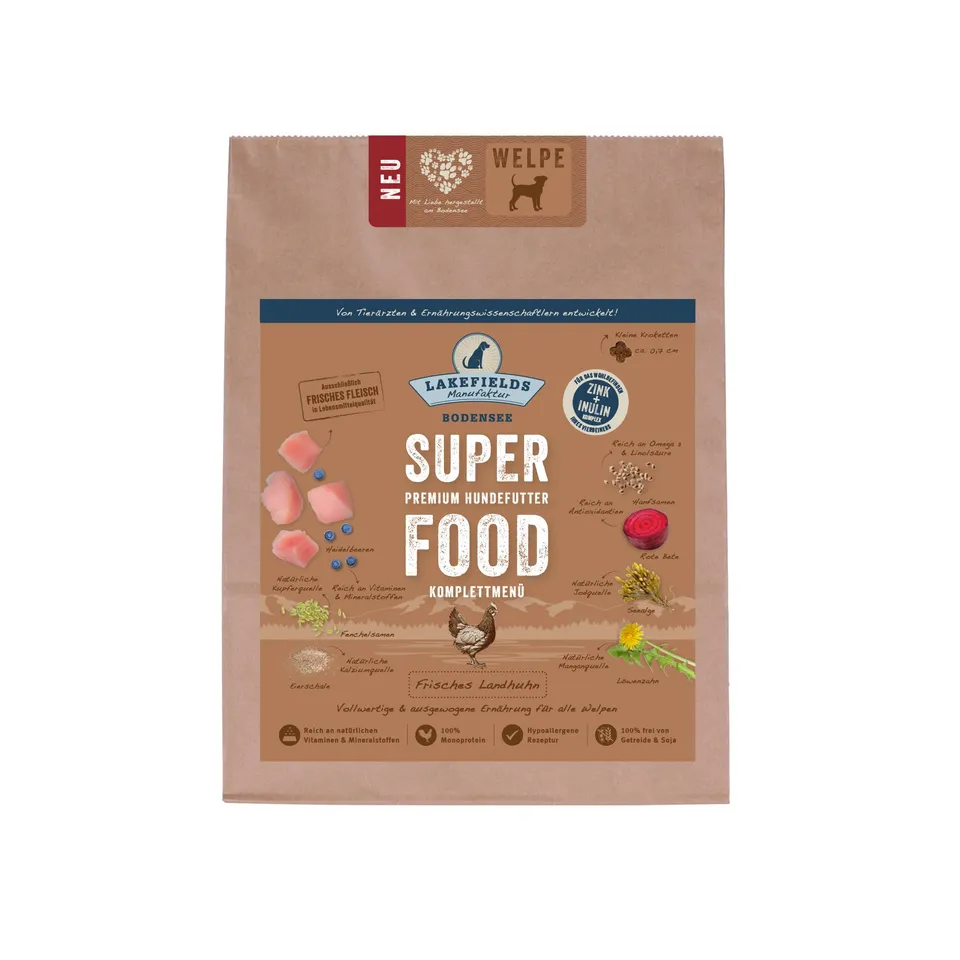 lakefields-premium-superfood-trockenfutter-hund-mit-huhn-3x1kg-getreidefrei image 1