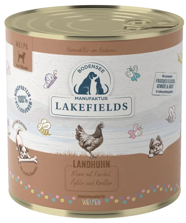 lakefields-premium-welpenfutter-nass-mit-huhn-61-getreidefreies-hundefutter-f-r- image 1