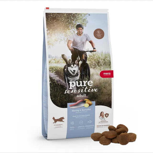 mera-pure-sensitive-hering-kartoffeln-trockenfutter-getreidefrei-12-5kg image 1
