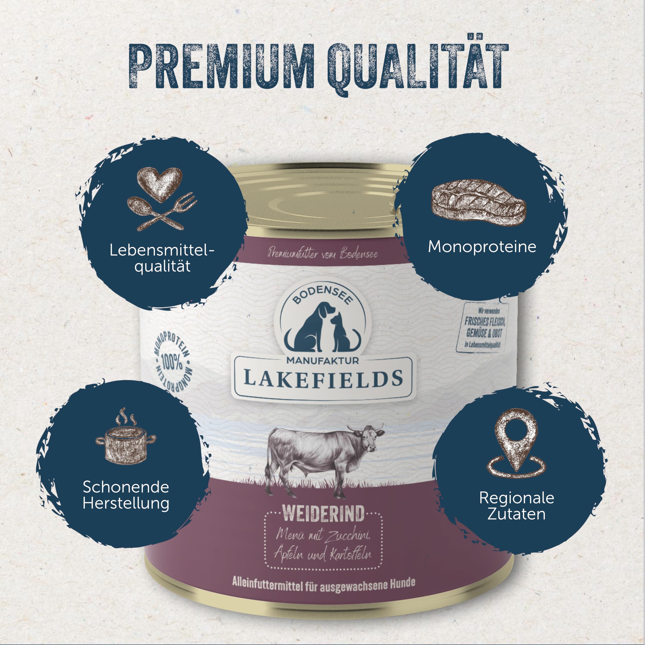 lakefields-premium-nassfutter-hund-rind-getreidefrei-6x200g image 2