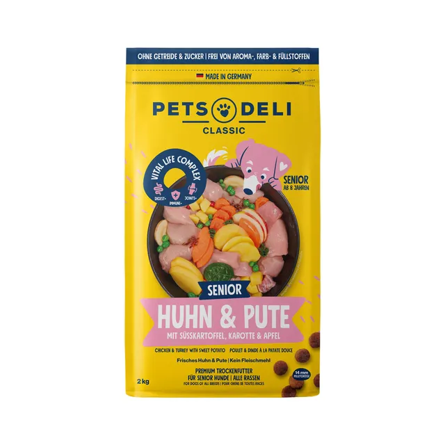 pets-deli-senior-huhn-pute-mit-s-kartoffel-trockenfutter-2kg image 1