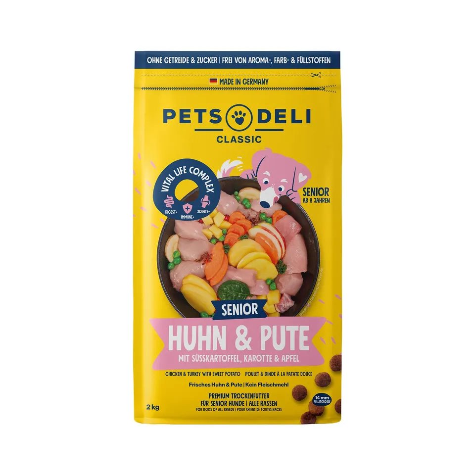 pets-deli-senior-huhn-pute-mit-s-kartoffel-trockenfutter-2kg image 1